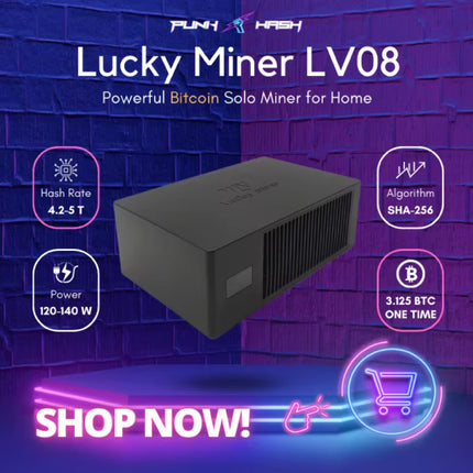 LV08 - Crypto Bitcoin Mining Machine Apparaat - SHA256 - PSU Ingebouwd