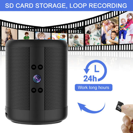 Mini Security Camera / Bluetooth Speaker - Luidspreker HD 1080p Camcorder Tweeweg Intercom - Zwart
