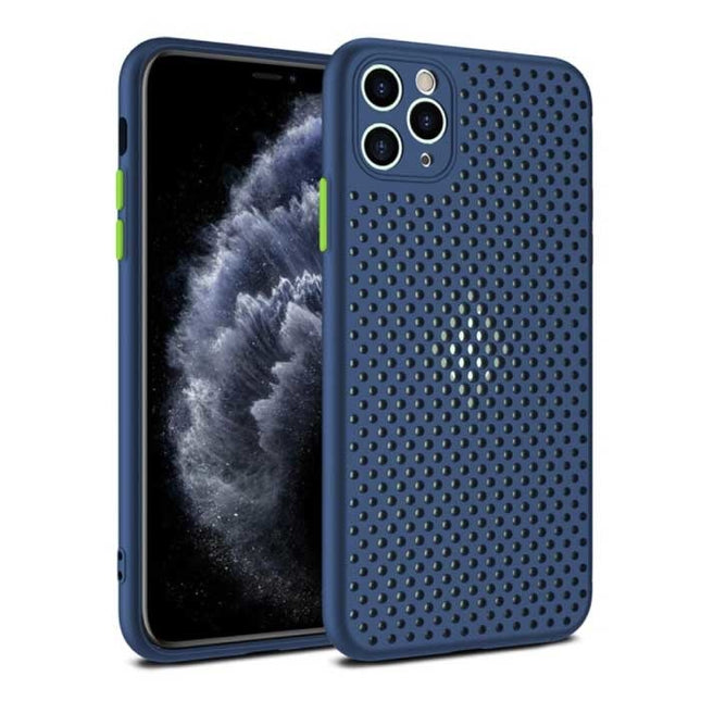 iPhone 11 - Ultra Slank Hoesje Warmteafvoer Cover Case Blauw