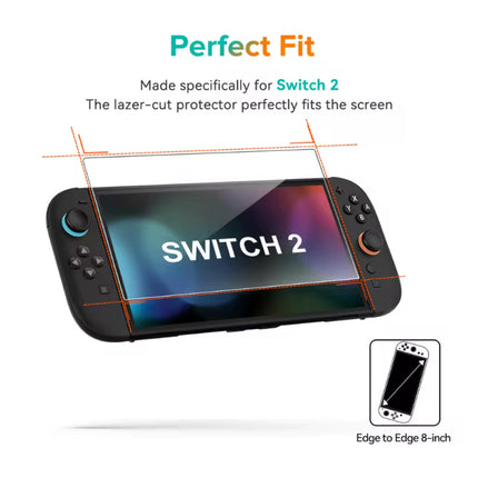 2-Pack Screenprotector voor Nintendo Switch 2 (2025) - Gehard Glas Anti-Kras