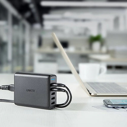 5-Port Muur Oplader - PowerIQ Wallcharger AC Thuislader Stekkerlader Adapter Zwart