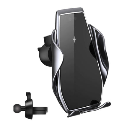 Qi Draadloze Autolader 15W - Quick Charge 3.0 - Airvent Clip Oplader Universeel Wireless Car Charging Pad Zilver