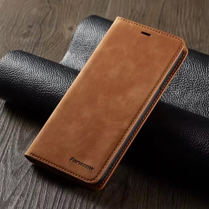 iPhone 15 Plus Wallet Flip Case - Portefeuille Cover PU Leer Hoesje - Bruin