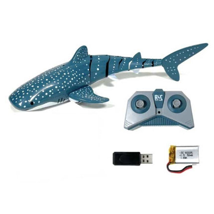 Bestuurbare Walvis Haai met Afstandsbediening - RC Speelgoed Robot Vis Blauw 