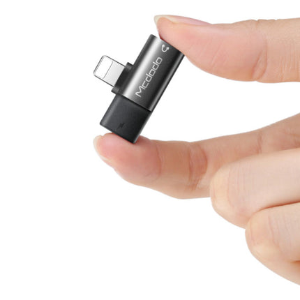 iPhone Lightning Oplader & AUX Splitter - Headphone Audio Splitter Adapter Zwart