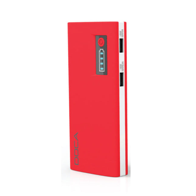 Originele DOCA D566A 13000mAh Powerbank Noodaccu Batterij Oplader Rood