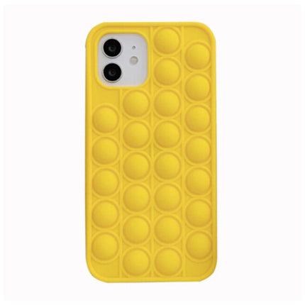 iPhone 6 Plus Pop It Hoesje - Silicone Bubble Toy Case Anti Stress Cover Geel