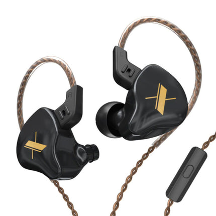 EDX 1DD Oordopjes met Microfoon en Muziek Beheer - 3.5mm AUX Oortjes Wired Earphones Oortelefoon Zwart