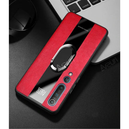 Xiaomi Pocophone F1 Leren Hoesje  - Magnetische Case Cover Cas Rood + Kickstand