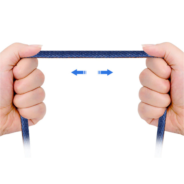 USB-C Oplaadkabel 90° - 2 Meter - Gevlochten Nylon Oplader Data Kabel Android Rood