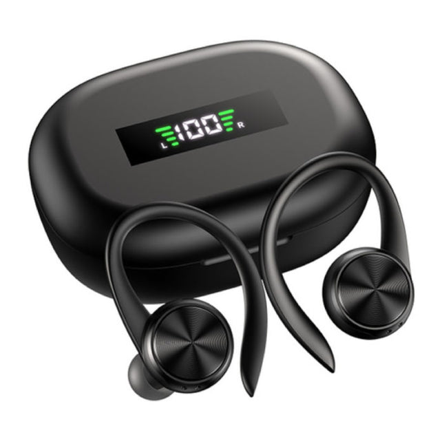 Sport Oorhaak Draadloze Oortjes - Oordopjes TWS Bluetooth 5.0 Zwart