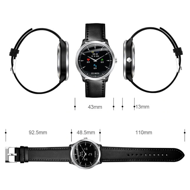 Sports Smartwatch N58 ECG+PPG Fitness Sport Activity Tracker Smartphone Horloge iOS Android iPhone Samsung Huawei Zilver Metaal
