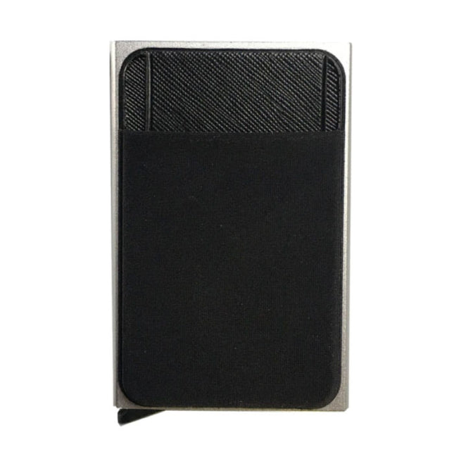 Aluminium Slim Wallet - Portemonnee Portefeuille Pasjeshouder Krediet Kaart Geld Clip - Zilver