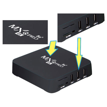 MXQ Pro 4K TV Box Mediaspeler Android Kodi - 5G - 2GB RAM - 16GB Opslagruimte