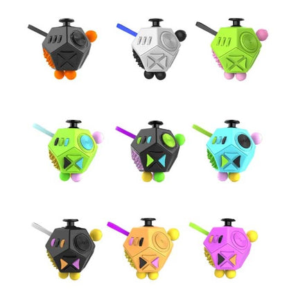 Friemelkubus 12 Zijden - Fidget Anti Stress Speelgoed Siliconen ABS Groen
