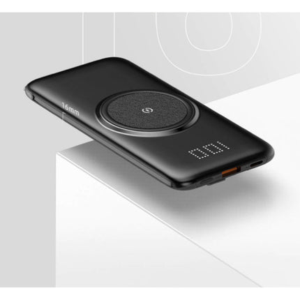 20.000mAh Qi Powerbank - Draadloos Opladen - 4 Types Oplaadkabel - USB LED Display Noodaccu Batterij Oplader Charger Zwart