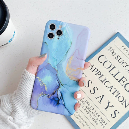 iPhone 6 Plus Hoesje Marmer Textuur - Shockproof Glossy Case Graniet Cover Cas TPU