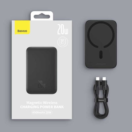 10.000mAh Mini Magnetische Qi Powerbank voor Mobiele Telefoons - 20W PD Oplader Draadloos Batterij Accu Wit
