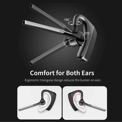 K18 Draadloze Business Headset - Handsfree Oordopje One Click Control TWS Oortje Bluetooth 5.0 Oortelefoon Zwart