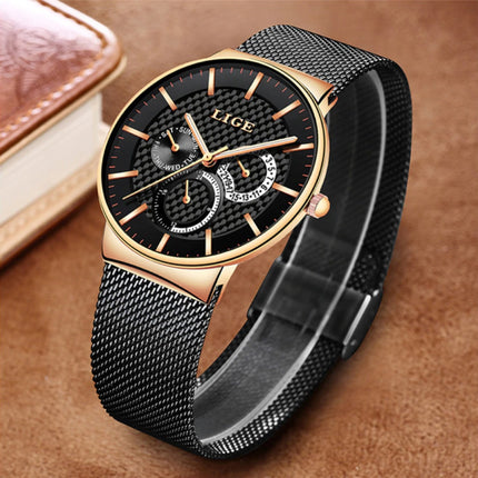 Luxe Horloge Heren - Anoloog Kwarts Uurwerk voor Mannen Goud