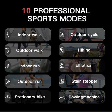 Comet Smartwatch - Slaapmonitor Fitness Sport Activity Tracker Smartphone Horloge iOS Android IP68 - Waterdicht iPhone Samsung Huawei Zilver