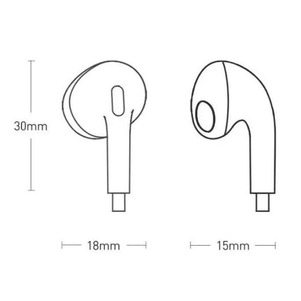 C17 Oordopjes met Microfoon - USB-C Oortjes Volumebeheer Oortelefoon - Wit