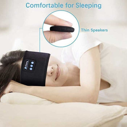 Bluetooth Slaapmasker met Speakers - Draadloze Slaap Koptelefoon Sport Hoofdband Zwart