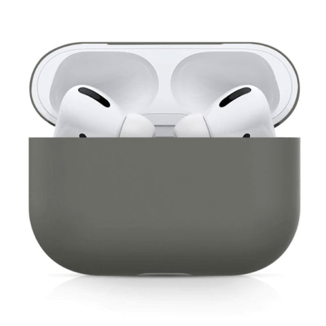 Flexibel Hoesje voor AirPods Pro - Silicone Skin AirPod Case Cover Soepel - Donkergrijs