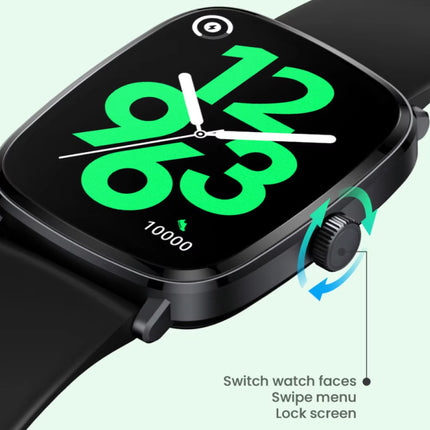 RS5 Smartwatch - 2.01'' AMOLED HD-Display - Hart-en Zuurstof-monitor - Sport Activity Tracker Horloge - Silicoon Bandje - Zwart