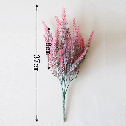 Kunst Boeket met Vaas - Lavendel Plastic Bloemen Luxe Boeketten Decor Ornament Rood