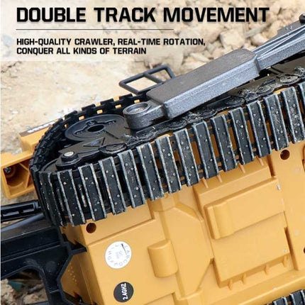 RC Bulldozer met Afstandsbediening - Bestuurbaar Speelgoed Tractor Graafmachine op 1:16 Schaal Radiografisch Metaallegering