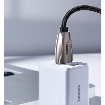 USB-C Gekrulde Spiraal Oplaadkabel Datakabel 1 Meter Oplader Rood