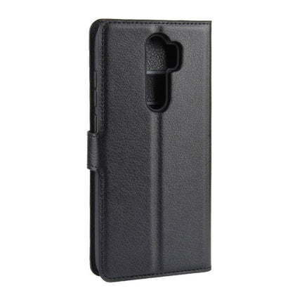 Xiaomi Redmi Note 9 Pro Leren Flip Case Portefeuille - PU Leer Wallet Cover Cas Hoesje Zwart