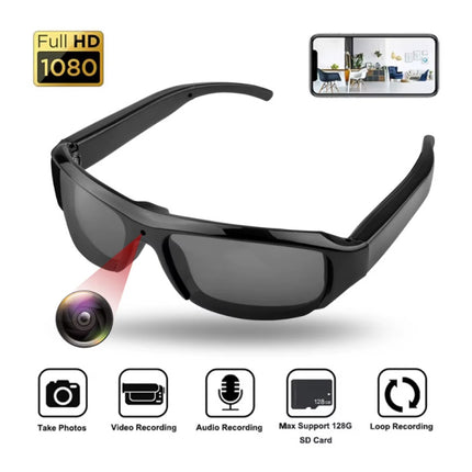 Zonnebril Camcorder - Camera DVR Video Recorder Glasses HD 1080p  - Zwart