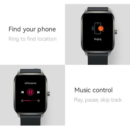 GST Smartwatch met Bloeddrukmeter en Zuurstofmeter - Fitness Sport Activity Tracker Horloge iOS Android - Siliconen Bandje Zwart