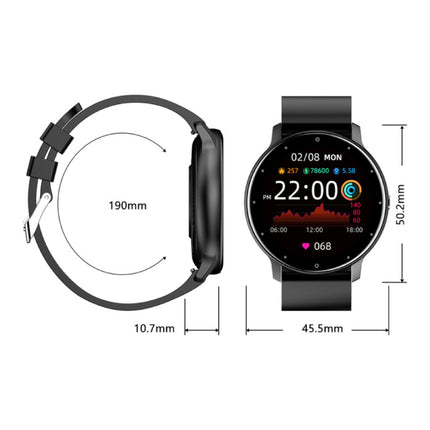 2021 Smartwatch met Hartslagmonitor -  Fitness Sport Activity Tracker Siliconen Bandje Horloge iOS Android Roze