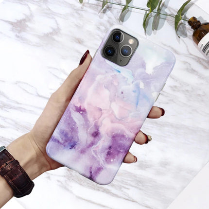 iPhone XS Hoesje Marmer Textuur - Shockproof Glossy Case Graniet Cover Cas TPU 