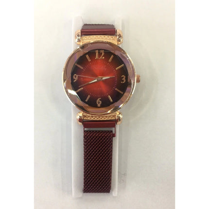 Pearl Luxe Horloge Dames - Anoloog Kwarts Uurwerk voor Vrouwen Rood