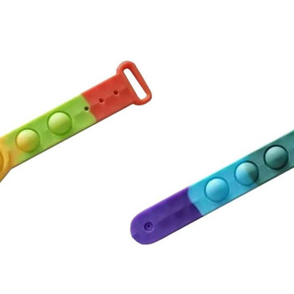 Pop It Armband - Fidget Anti Stress Speelgoed Bubble Toy Siliconen Regenboog
