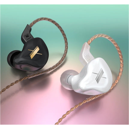 EDX 1DD Oordopjes - 3.5mm AUX Oortjes Noise Control Volumebeheer Wired Earphones Oortelefoon Wit