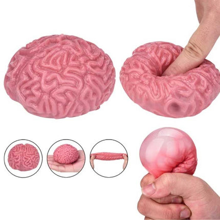 Siliconen Kunst Hersenen - Fidget Anti Stress Pop It Zacht Brein Speelgoed Bubble Toy Siliconen Roze