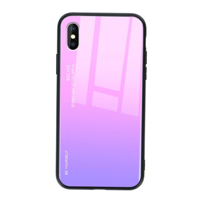 Xiaomi Mi 10T Pro Gradient Hoesje - TPU en 9H Glas - Shockproof Glossy Case Cover Cas Roze