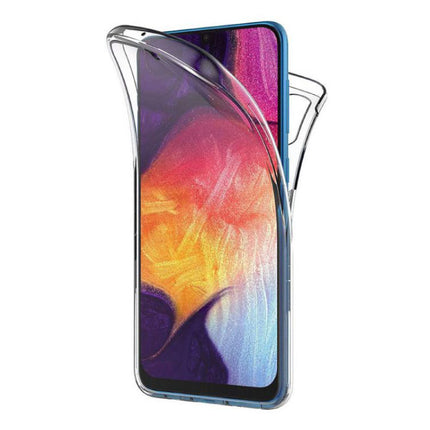 Samsung Galaxy A50S Full Body 360° Hoesje - Volledige Bescherming Transparant TPU Silicone Case + PET Screenprotector