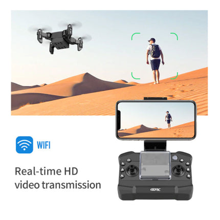 4D-V2 Mini RC Drone met Camera - Pocket Quadcopter Speelgoed met Gyro Stabilistatie Zwart