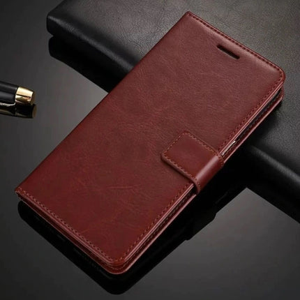 Xiaomi Mi 6 Leren Flip Case Portefeuille - PU Leer Wallet Cover Cas Hoesje Bruin