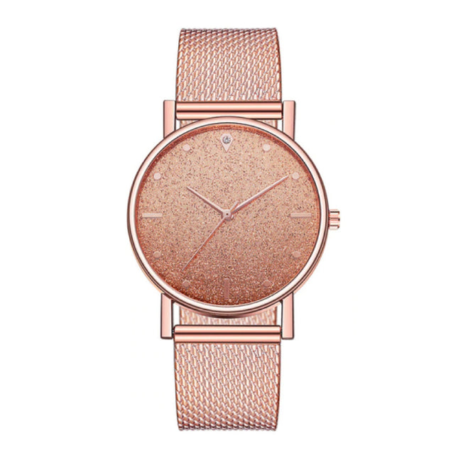 Horloge Kwarts Dames - Luxe Anoloog Uurwerk voor Vrouwen Rose Gold