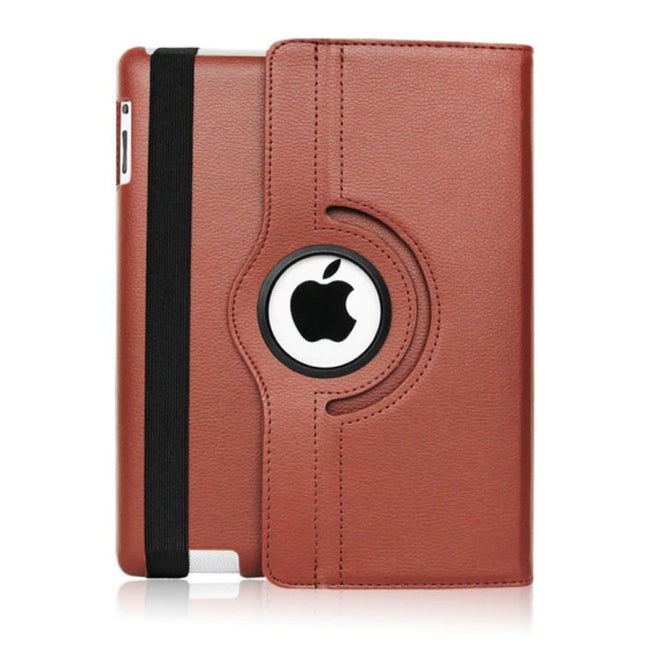 Leren Vouwbare Cover voor iPad 2017 (9.7") - Multifunctioneel Hoesje Case Bruin