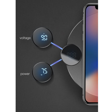 Qi Universele Draadloze Oplader 10W LED Display Wireless Charging Pad Blauw