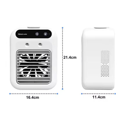 Draagbare Air Conditoner Ventilator - Mini USB Luchtkoeler - 500ml Watertank - Wit