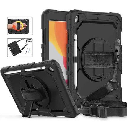 Armor Hoesje voor iPad Air 4 (10.9") met Kickstand / Polsband / Pennenhouder - Heavy Duty Cover Case Groen